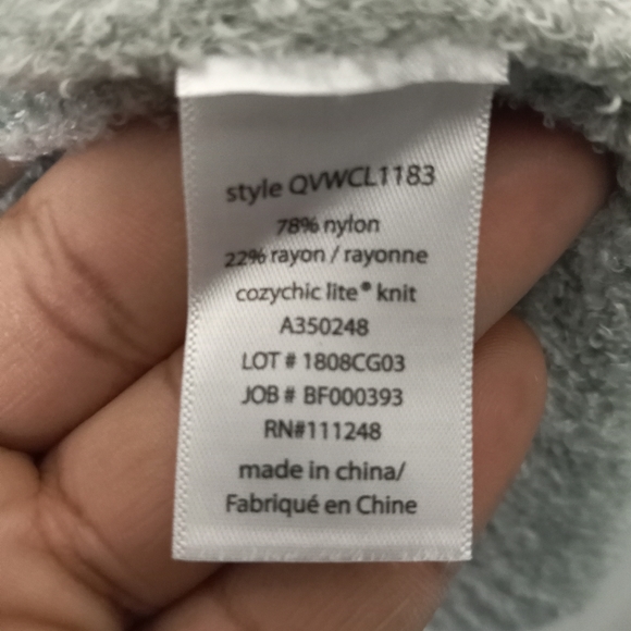 Barefoot Dreams CozyChic Lite Ribbed Shrug Cardi in Meadow Green Size S/M - Picture 4 of 5